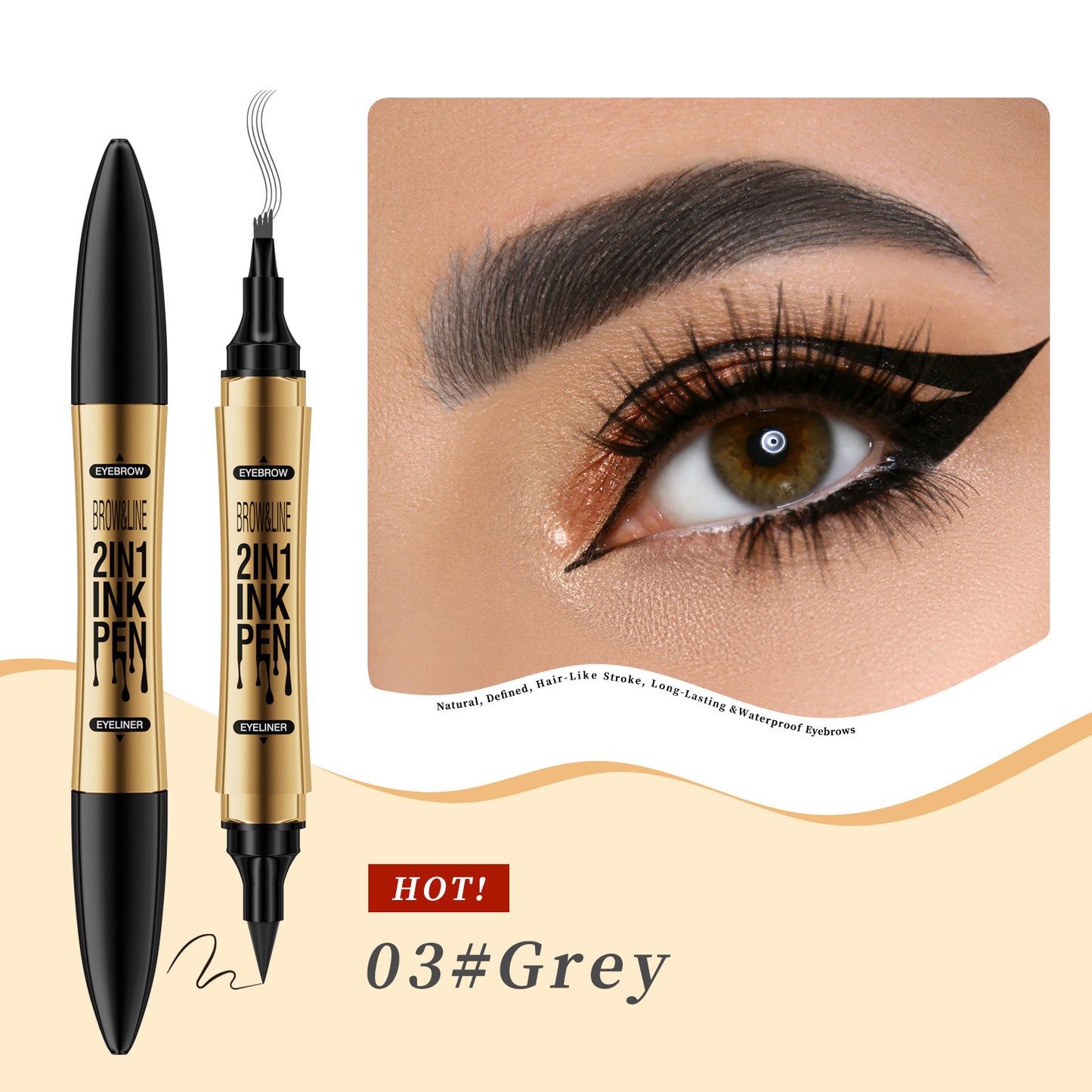 Eyeliner Eyebrow Pencil 2-in-1