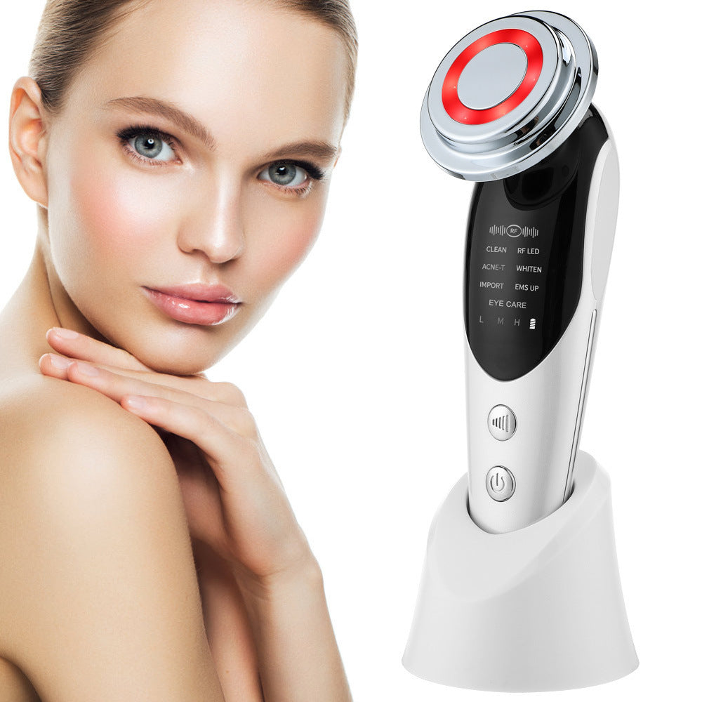 7-in-1 Facial Massager with EMS, Micro-current, LED Light, and Vibration