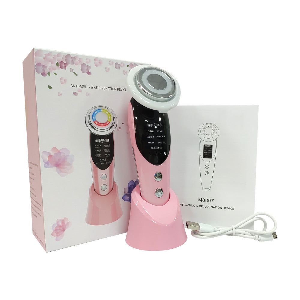 7-in-1 Facial Massager with EMS, Micro-current, LED Light, and Vibration