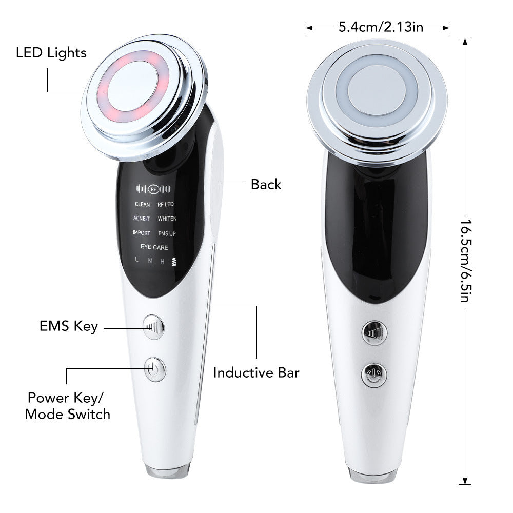 7-in-1 Facial Massager with EMS, Micro-current, LED Light, and Vibration