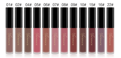 12 Color Matte Lipstick & Lip Gloss Combination Set