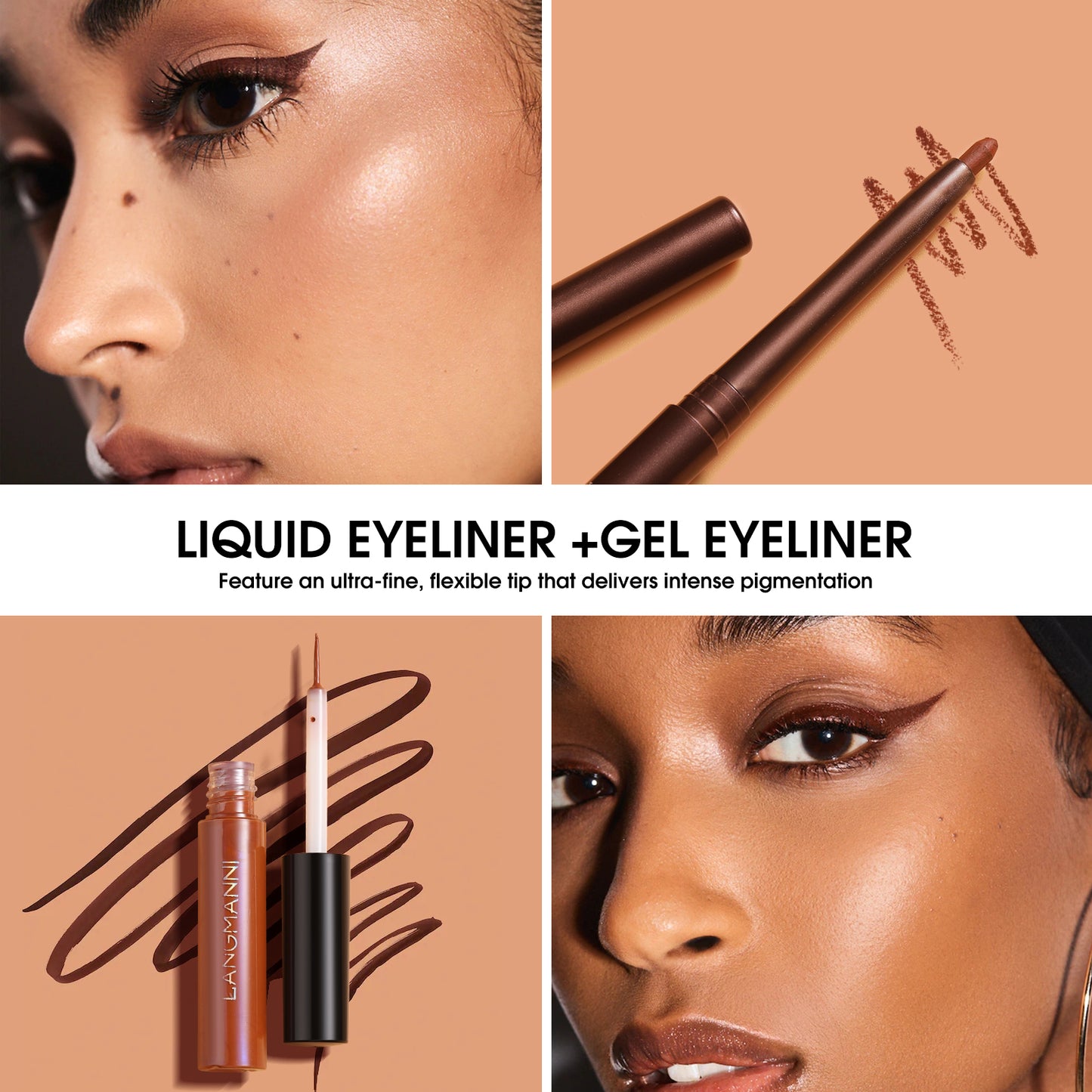 Eyeliner Liquid and Gel Pen Combination Set