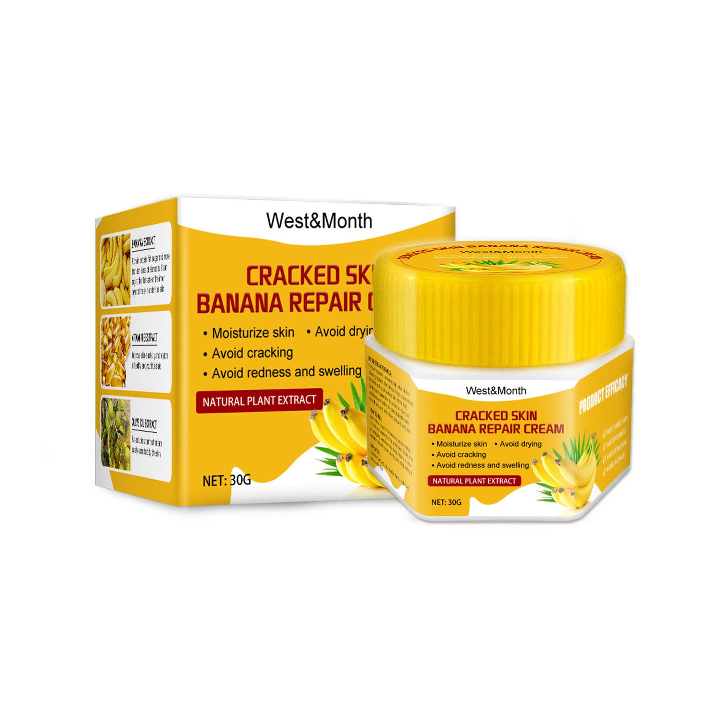 Moisturizing Banana Foot Repair Cream for Chapped Feet