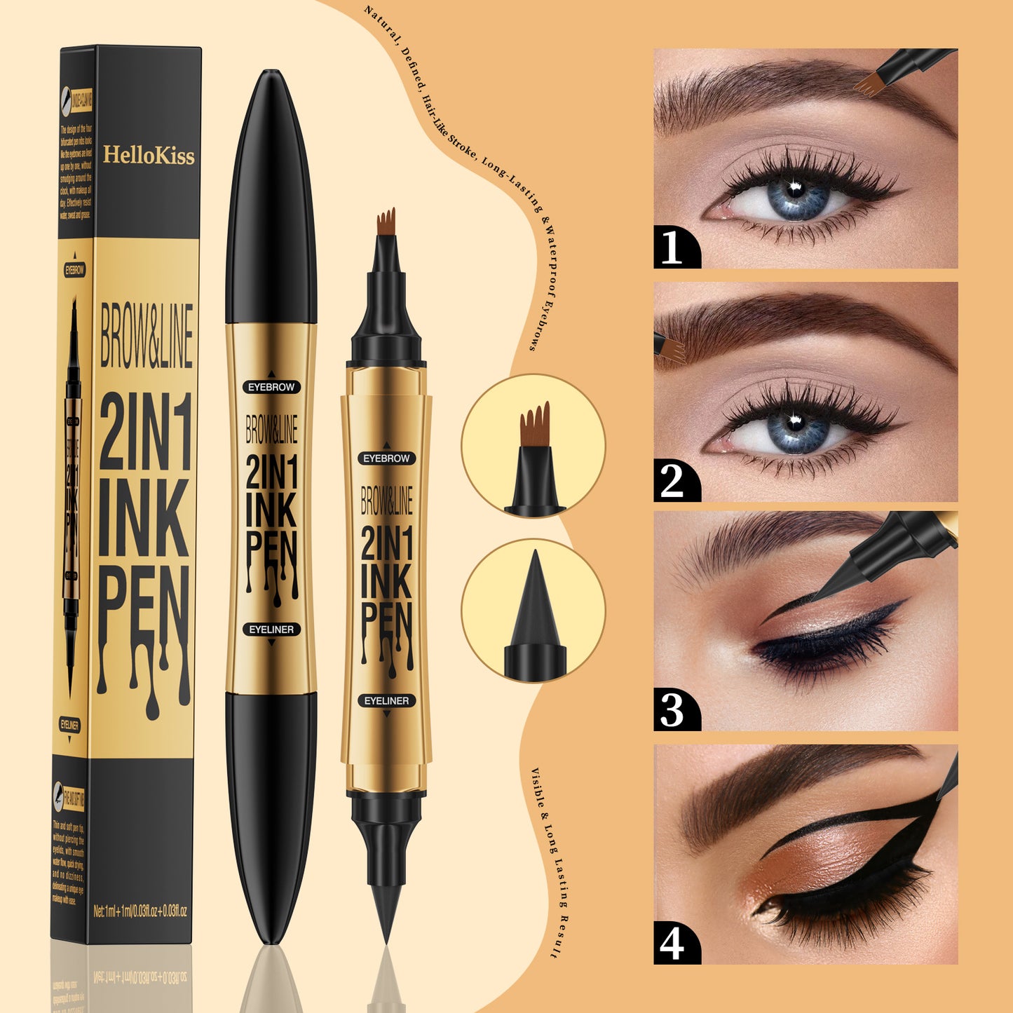 Eyeliner Eyebrow Pencil 2-in-1