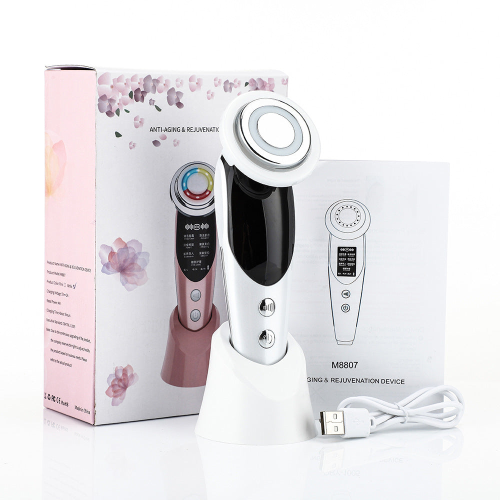 7-in-1 Facial Massager with EMS, Micro-current, LED Light, and Vibration